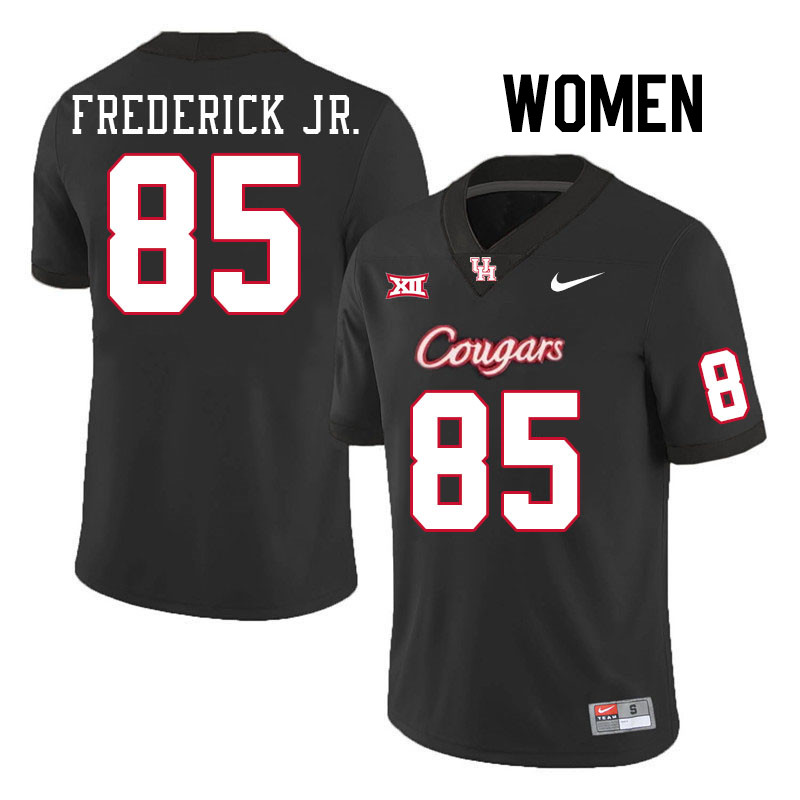 Women #85 Traville Frederick Jr. Houston Cougars College Football Jerseys Stitched-Black